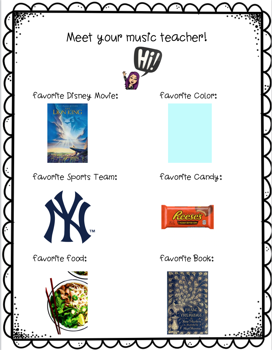 Miss K's Favorites!